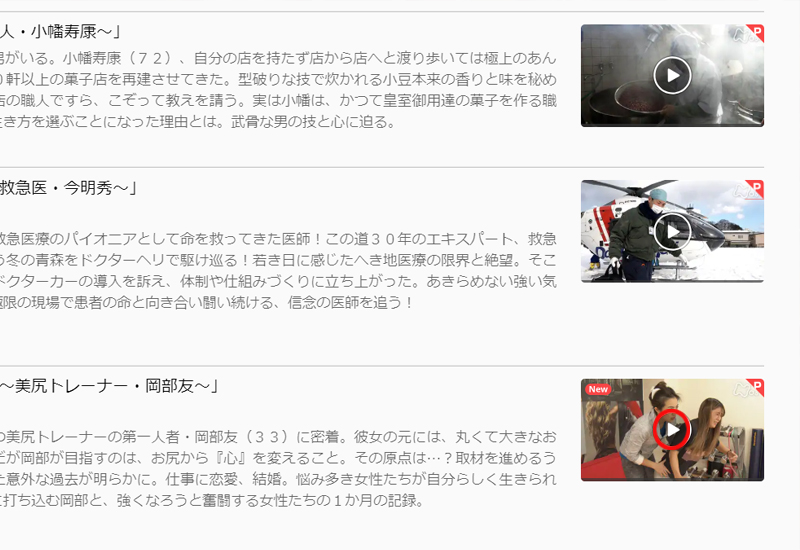 プロフェッショナル 仕事の流儀 動画 素材